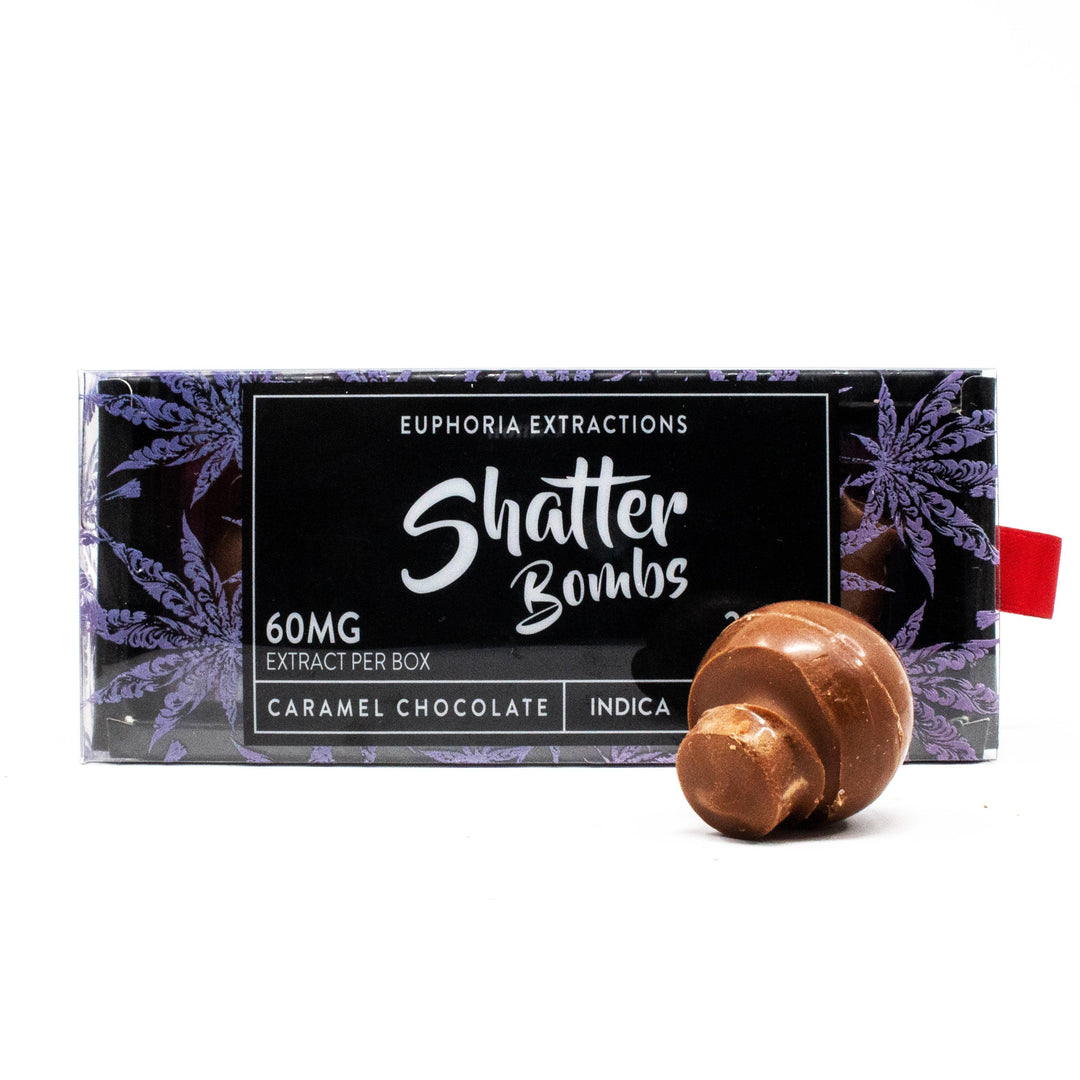 EUPHORIA EXTRACTIONS BOMBES DE CHOCOLAT AU THC SHATTER PACK DE 3 | ALIMENTS 60 MG 