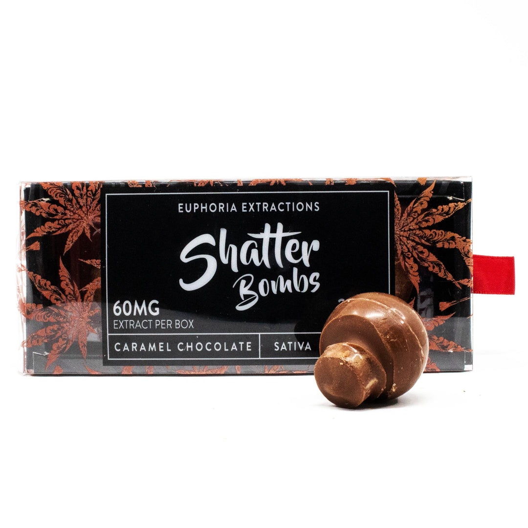 EUPHORIA EXTRACTIONS BOMBES DE CHOCOLAT AU THC SHATTER PACK DE 3 | ALIMENTS 60 MG 