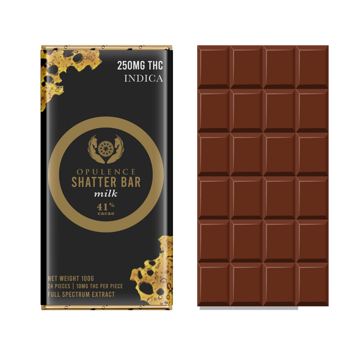 OPULENCE THC CHOCOLATE SHATTER BARS | 250MG EDIBLES