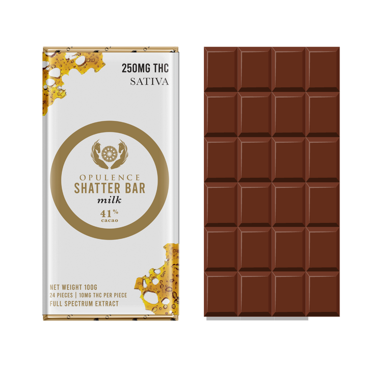 OPULENCE THC CHOCOLATE SHATTER BARS | 250MG EDIBLES