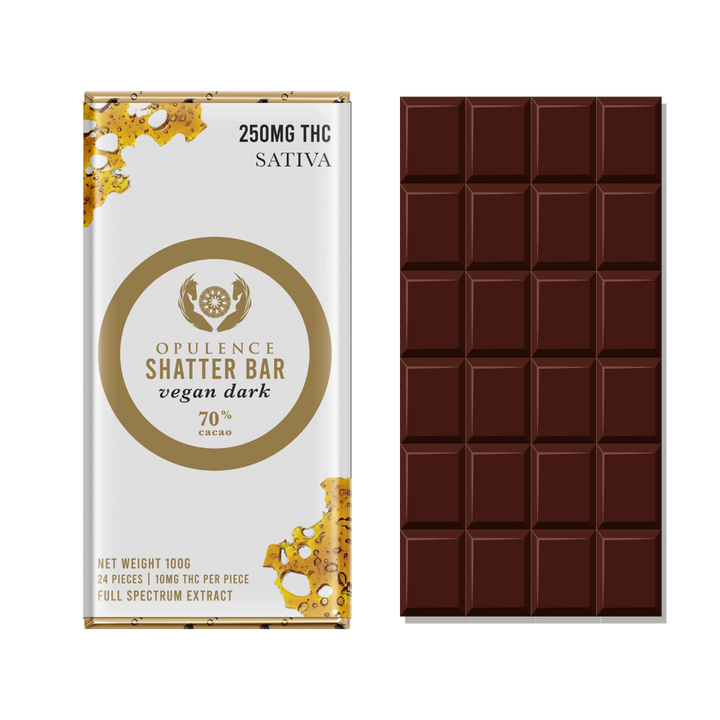 OPULENCE THC CHOCOLATE SHATTER BARS | 250MG EDIBLES