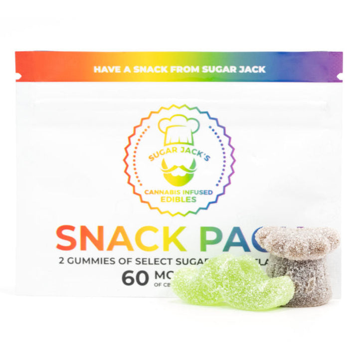 PACK DE GOMMES DE COLLATION AU CBD SUGAR JACKS | ALIMENTS 60 MG 