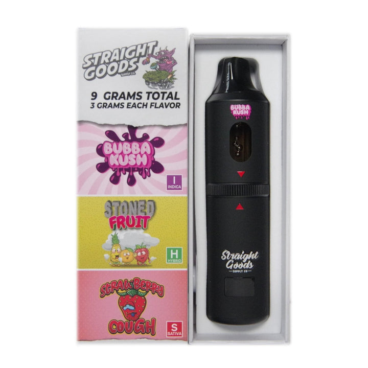 STYLO VAPE JETABLE À TRIPLE CHAMBRE AU THC STRAIGHT GOODS | 9G