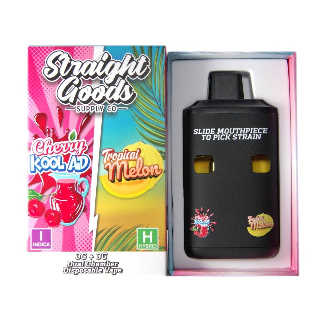 STYLO VAPE JETABLE À DOUBLE CHAMBRE AU THC STRAIGHT GOODS | 6G