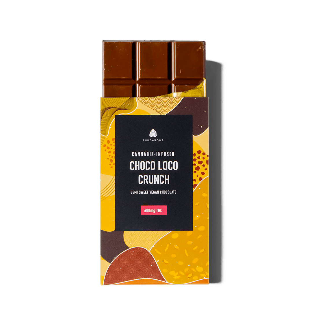 CHOCOLAT VÉGÉTALIEN BUUDABOMB THC RED LABEL | ALIMENTS 600 MG 