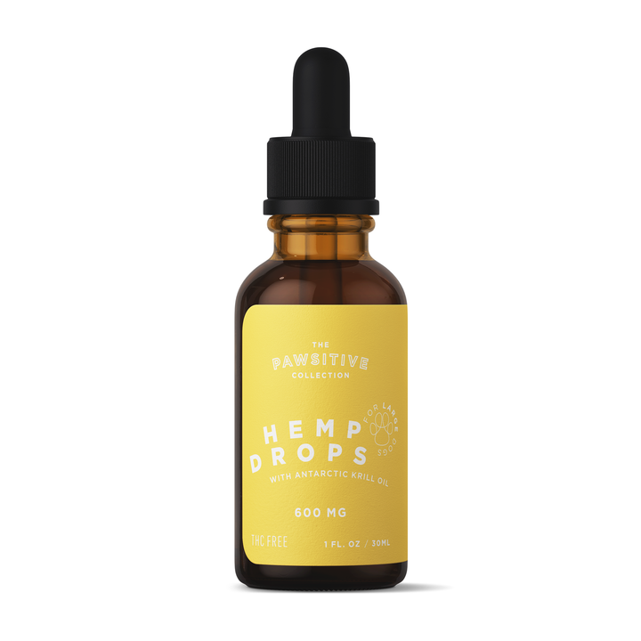 PAWSITIVE PET ISOLATE HEMP DROPS 60-100LBS - 600MG CBD